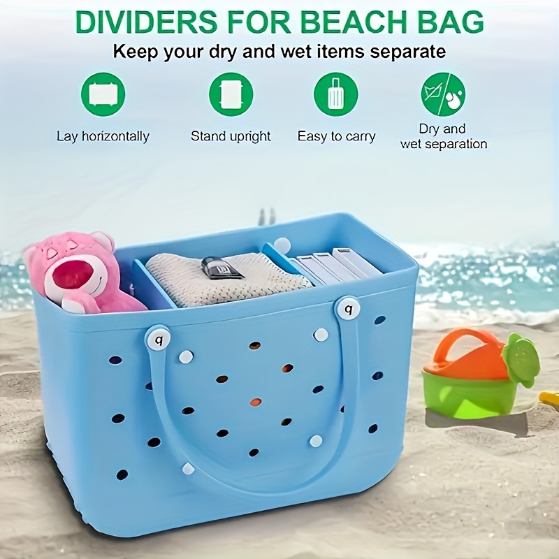 

2-piece Eva Beach Bag Dividers - Durable Plastic Accessories For Bags, Xl Size - Perfect For Organizing & Separating Spaces