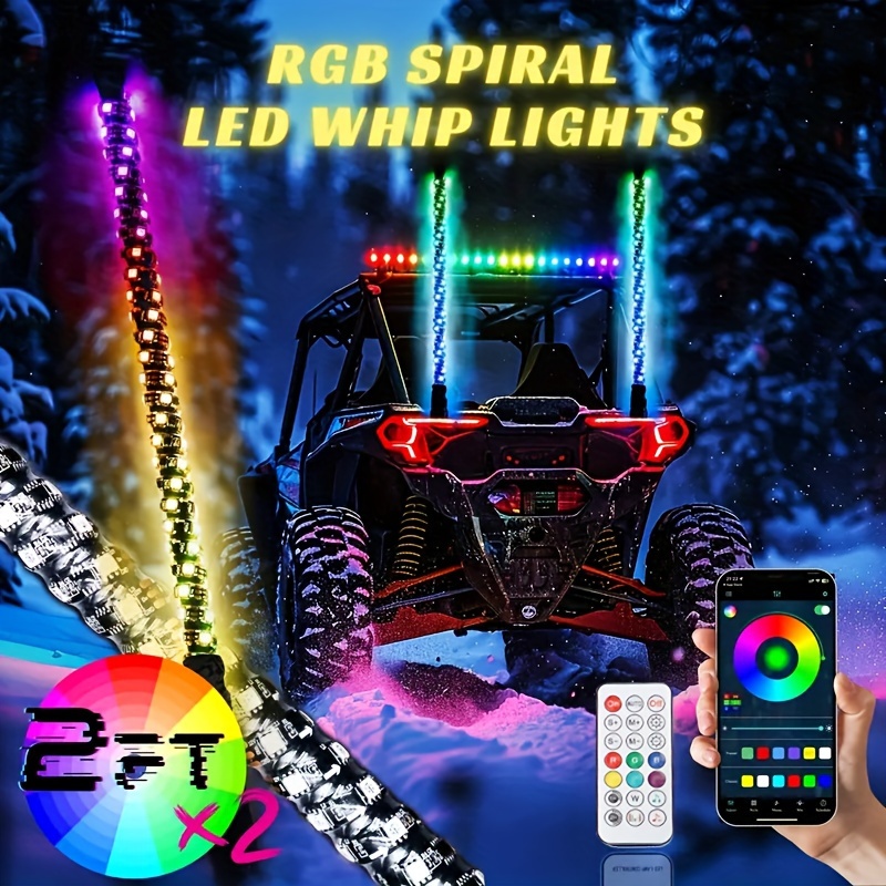 

2ft Rgb Flagpole And App Led / , , Suitable For Utv Atv Rzr Sxs Off-