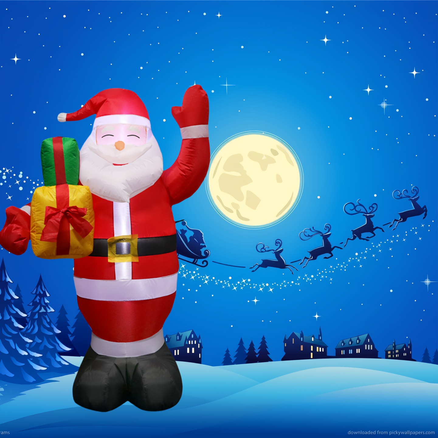 

5 Ft Inflatable Santa Claus Christmas Decor Outdoor With Led Light, Quick Air Blown, Yard Inflatables, Christmas Inflatables, Outdoor Christmas Decorations For Yard Garden Lawn Decor