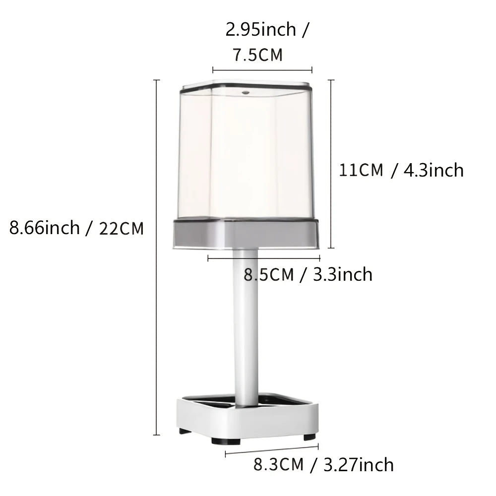 toothbrush holder with cup cover compatible with conventional toothbrushes can store toothpaste toothbrush holder 3 slots toothbrush and toothpaste holder bathroom counter organizer for electric toothbrushes floss razors for family details 6