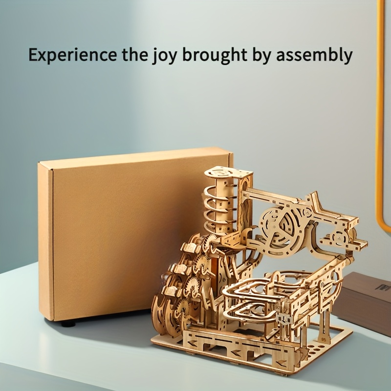 TEMU A Challenging 3d Wooden Puzzle Designed For Adults, Featuring A Track. This Stem Project Includes 2 Expansion Sets Suitable For Male And Female