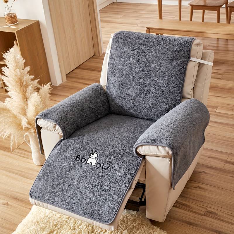 Housse De Chaise En Polaire Peluche - Housse D'Hiver Confondable, Pour Salle à Manger, Salon - Taille Unique Élastique