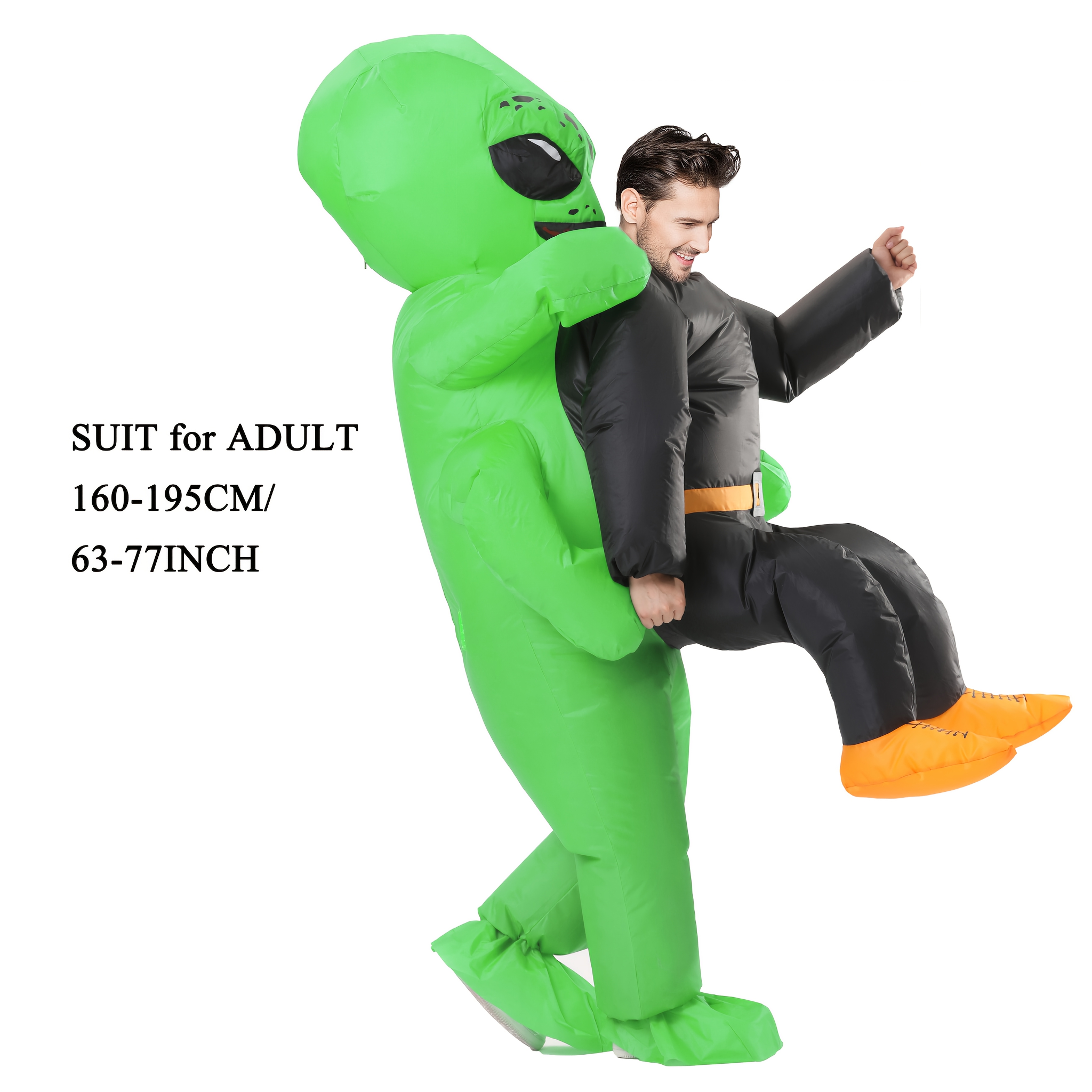 Halloween Inflatable Costume Green Alien Carrying Human Cosplay Party Suit newest