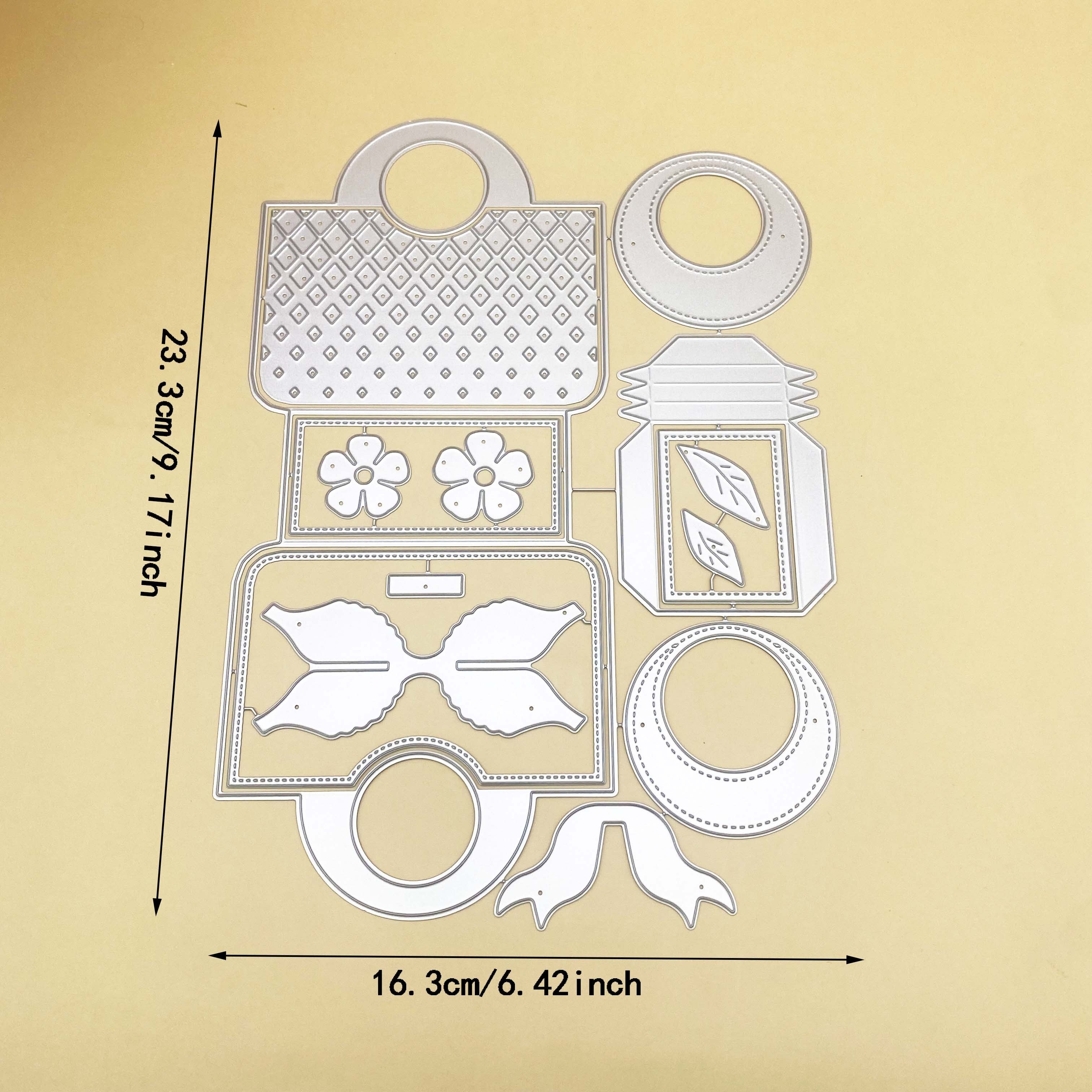 E-shop 1 Set Tragetasche Geschenkbox Stanzformen Geschenkboxen Metall Schneide Stanzform für Geschenke Verpackung Handgemachte Kartenherstellung