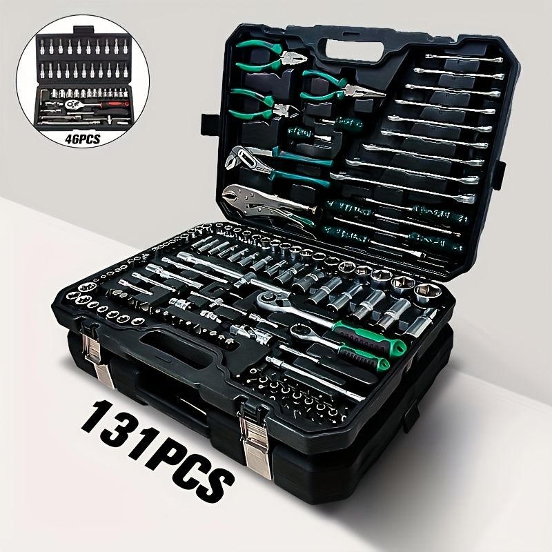 131 46 53pcs high quality toolbox a   precision maintenance tool set suitable for automobile maintenance home furniture maintenance daily life maintenance and other environmental maintenance work