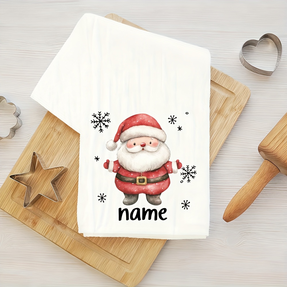 Personalized Christmas Cloth Napkin, Festive Kitchen Decor, Holiday Cloth Napkin, Xmas Hostess Gift, Christmas Tree/ Snowman/ Santa Claus Cloth Napkin, Seasonal Cloth Napkin