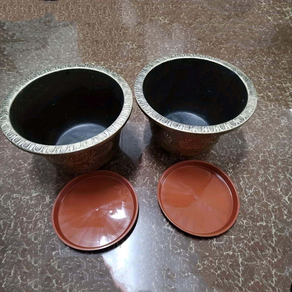 2pcs Planter Pot, 18-liter Capacity Round Planter, Garden Outdoor Planter, Indoor And Outdoor Used, Can Grow Flowers, Vegetables, , Gardening Gift Home Decor