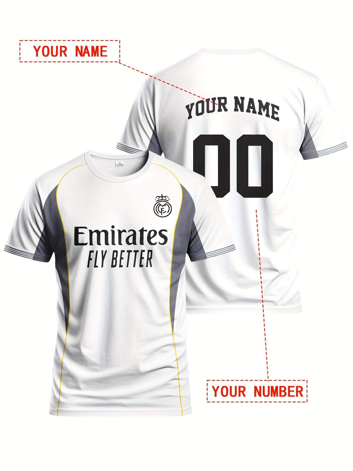 Custom Football Jersey Your Name White Color Comfortable And Breathable