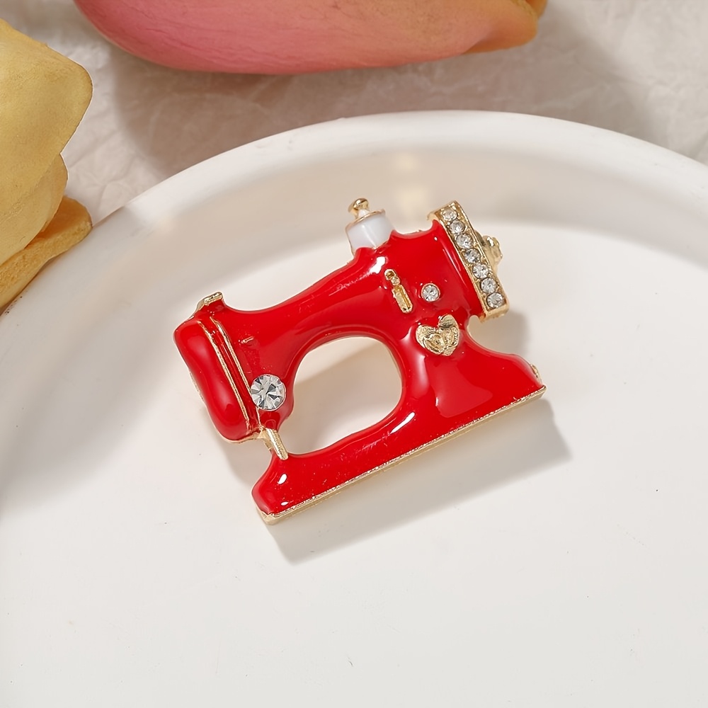 TEMU Broche Chic Vintage de Machine à Coudre - , Design de Dessins Animés pour Accessoires de Mode Féminine & Cadeaux