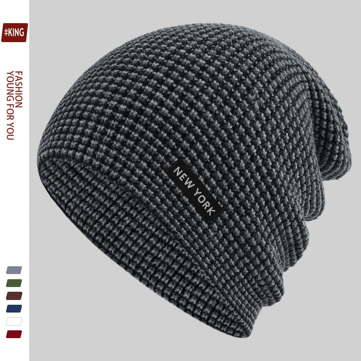 TEMU 1pc Halloween "" Logo Beanie, Unisex Outdoor Casual , Loose And Comfortable, Warm For Autumn And Winter, Trendy Outdoor Bonnet, Lightweight And