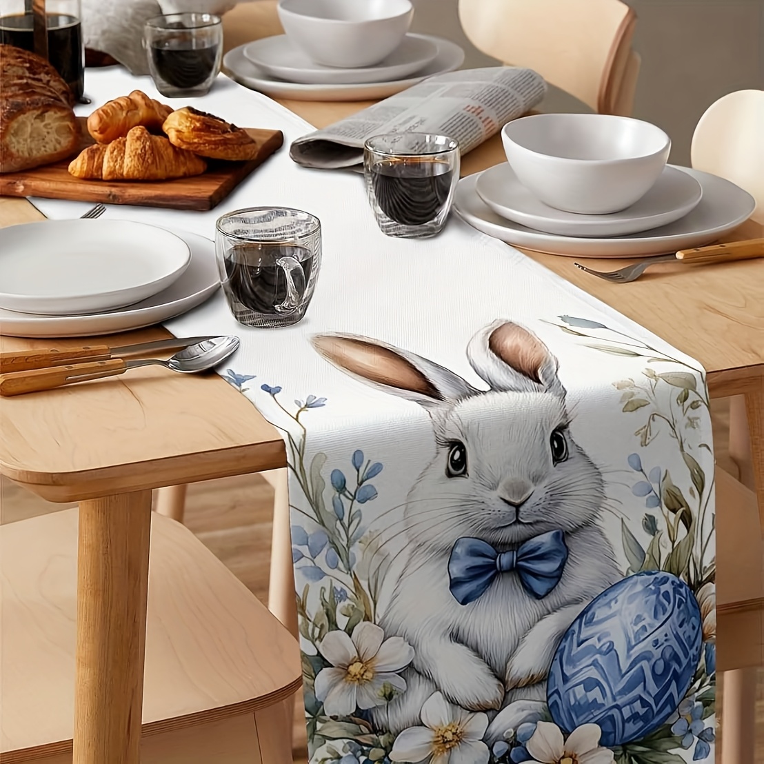 1pc table runner cute bunny cartoon decorative Temu Mauritius