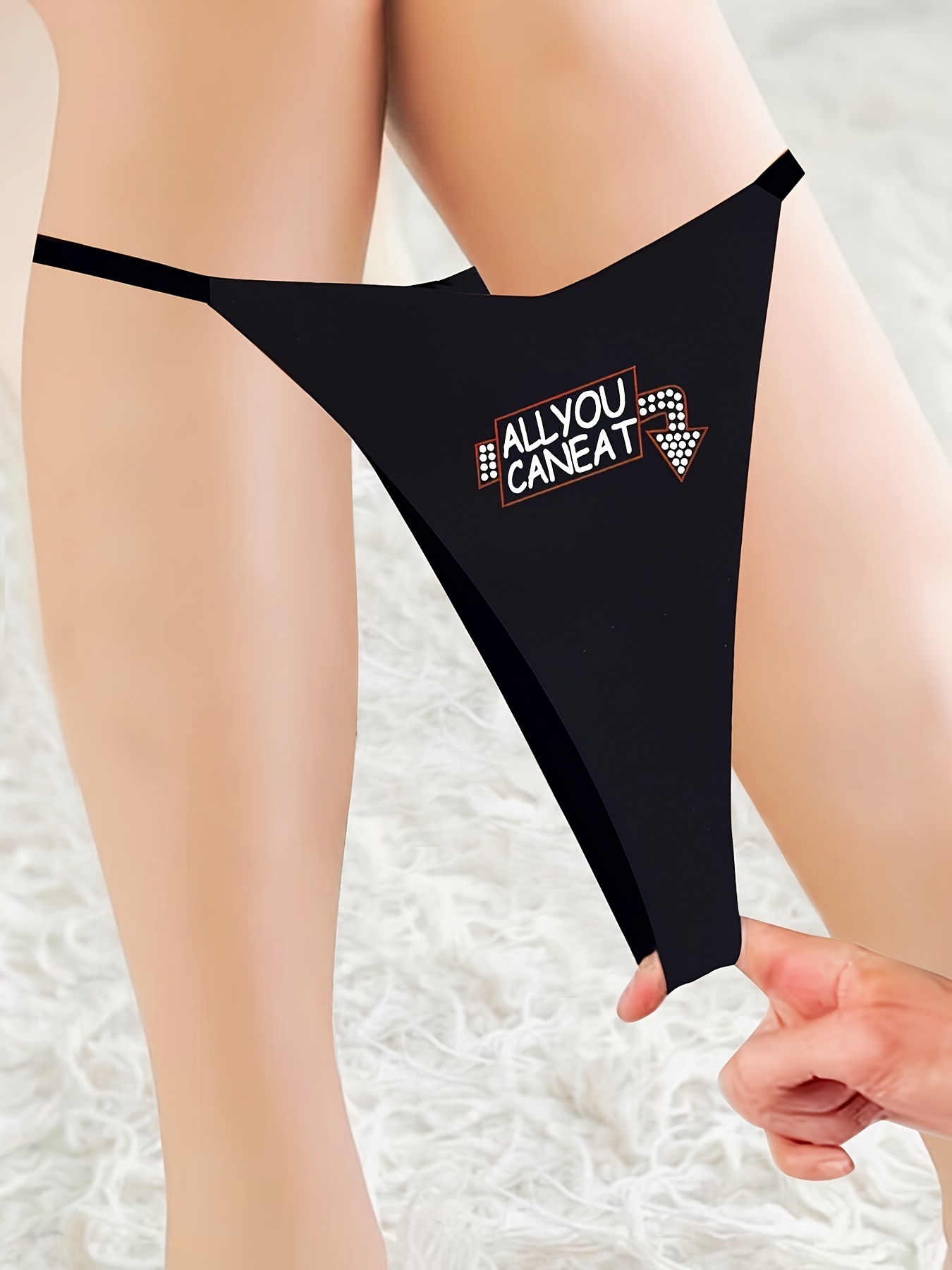 12pcs Womens Funny Letter Thongs G-string Ladies Seamless Underwear Panties  Knickers