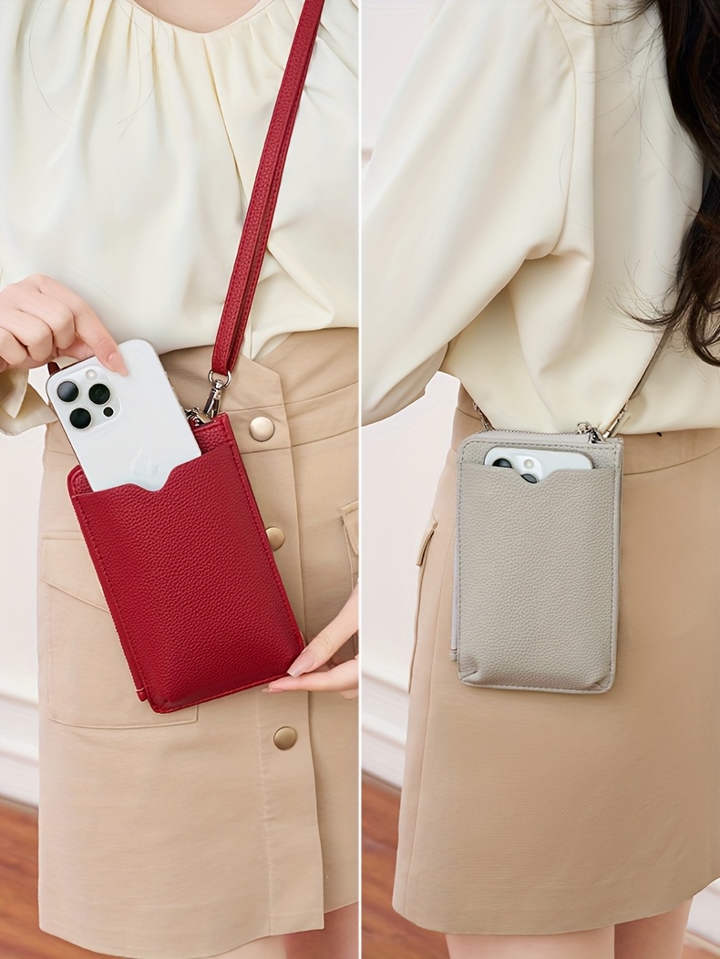 elegant black zipper wallet with adjustable strap lightweight multi compartment design for cards cash and phone ideal for everyday use everyday wallet minimalist wallet zippered closure details 8