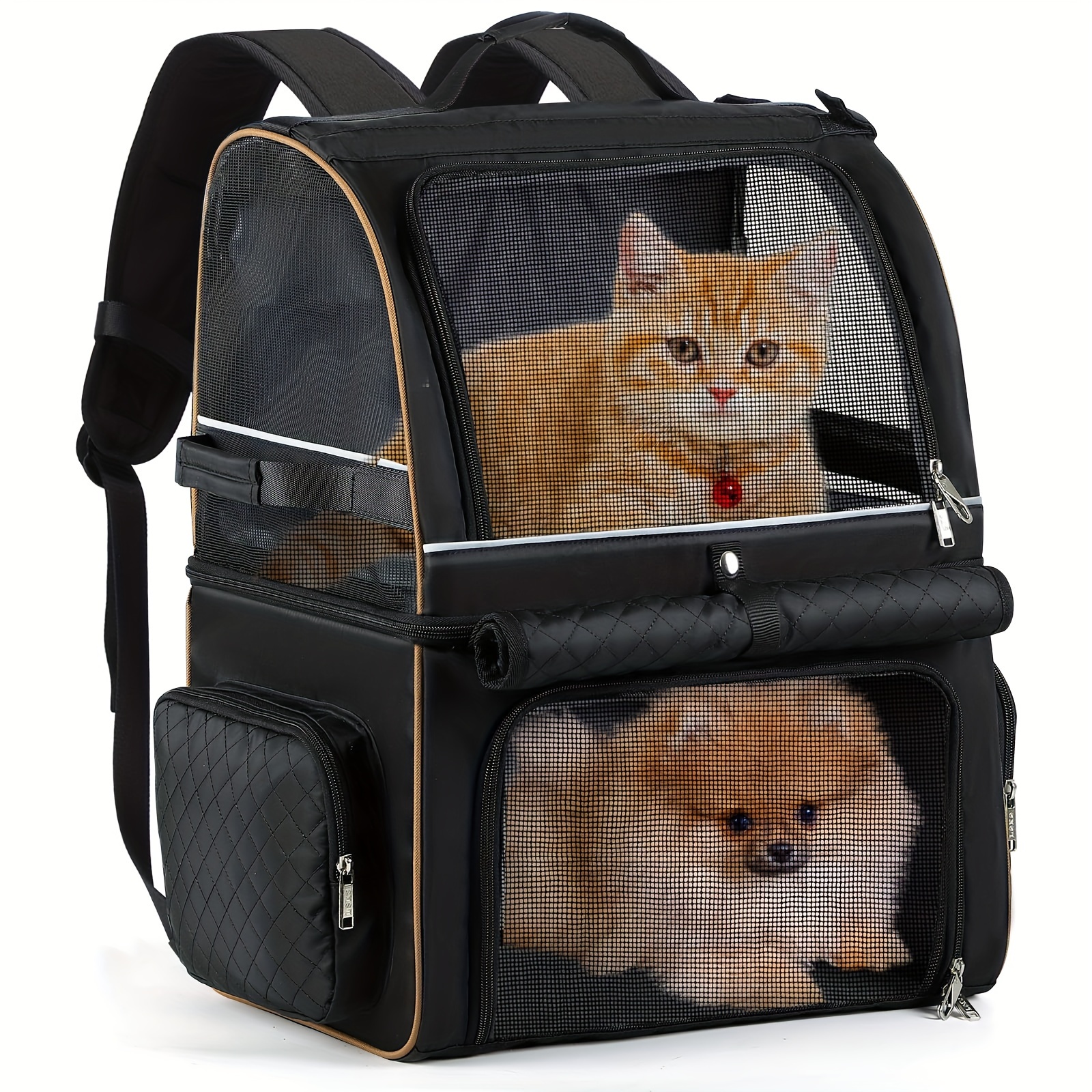 cat backpack carrier cats double compartment Temu