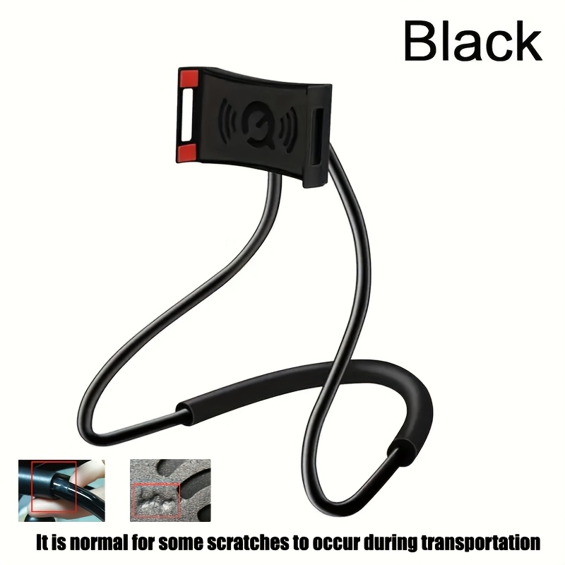 Image of Flexible Bracket Mobile Phone Neck Hanging Holder 360-degree Adjustable Mobile Phone Holder Hung Around The Neck And Clamped To Stay Stable And Lie On The Bed To Watch Tv Shows, Up Hands