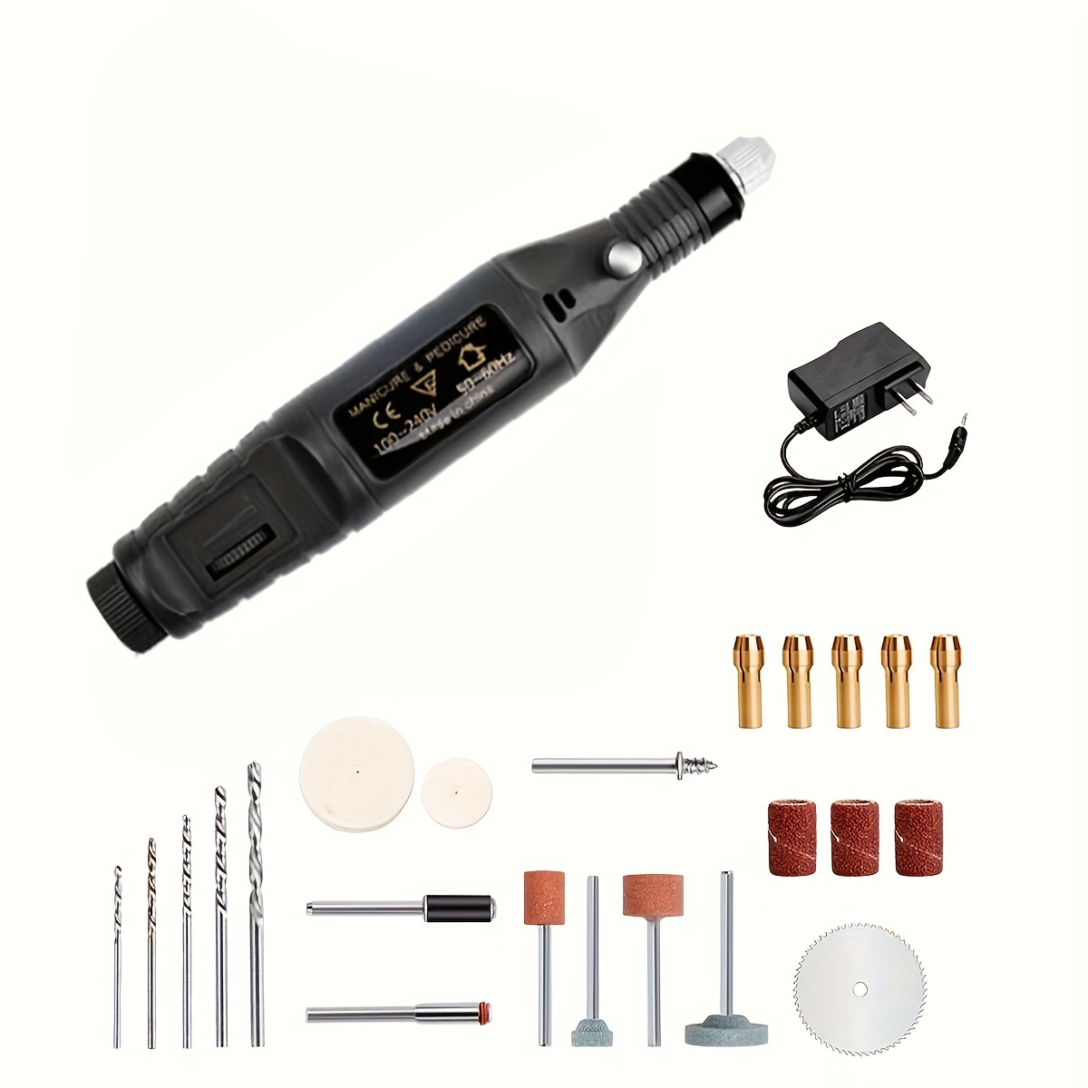 

12v Tool Kit With 23 Rotary Tool Accessories 5 Adjustments Rotary Multi-tool For Crafting Diy Projects