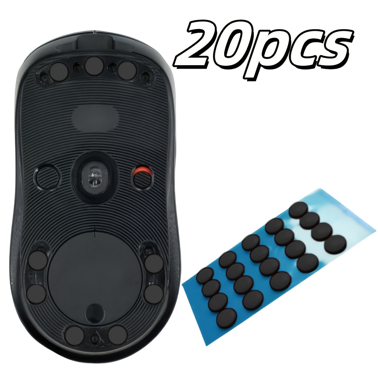 TEMU 20pcs Pack Small Dot Mouse Pad Non-slip Feet Suitable For , Thick Base & Desk With , Wear-resistant For Pc Computer, For Office, Compatible For