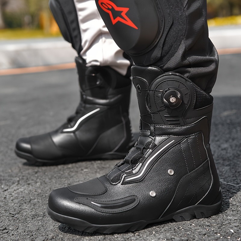 botas altas para motocicleta hombre sintéticas duraderas para