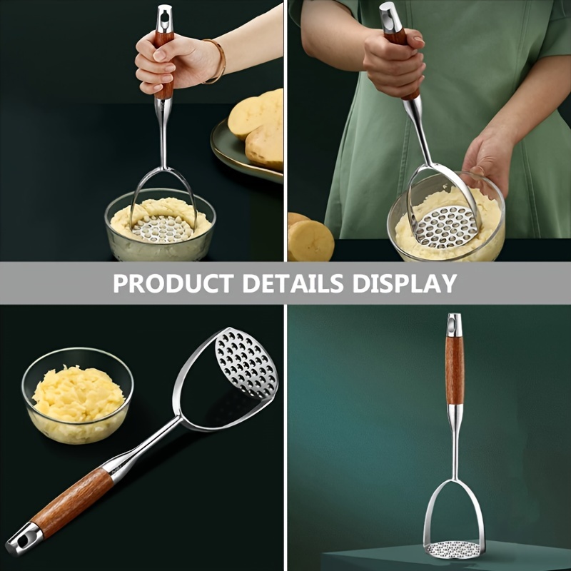 Stainless Steel Potato Ricer and Masher - Manual Hand Press Tool for Smooth Mashed Potatoes, Citrus Juicer, Vegetable and Fruit Press