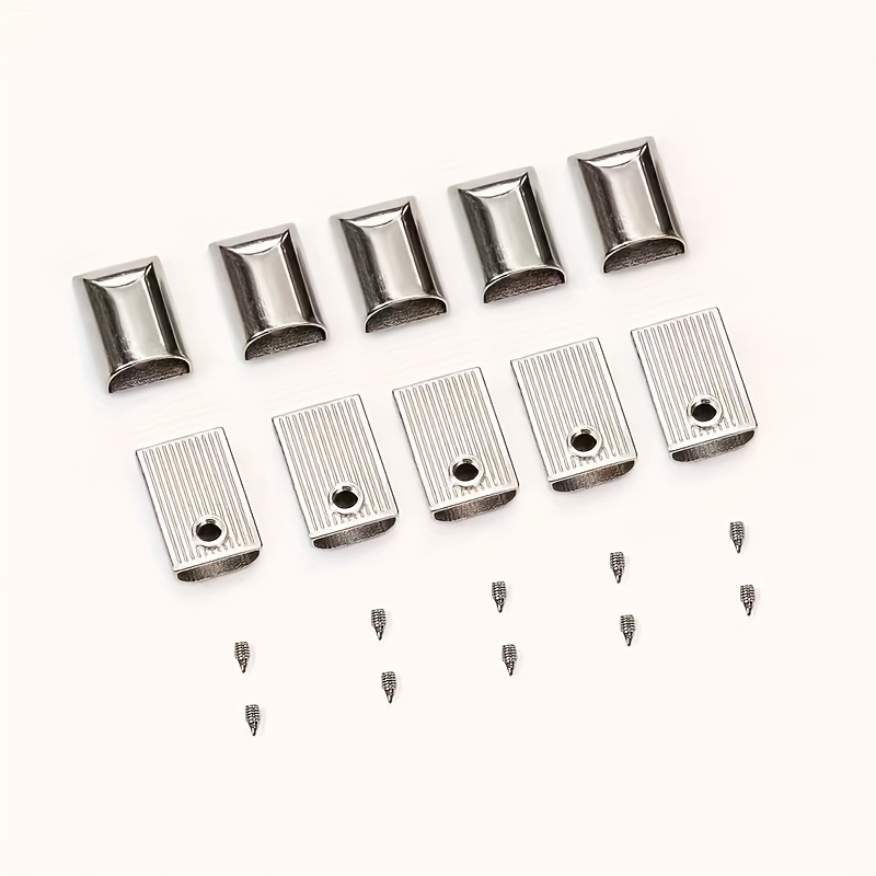 TEMU 10 pezzi Clip per cerniera in metallo, fermagio per borsetta, fissaggio cerniera, fibbia quadrata color pistola, chiusura a cerniera, cerniera,