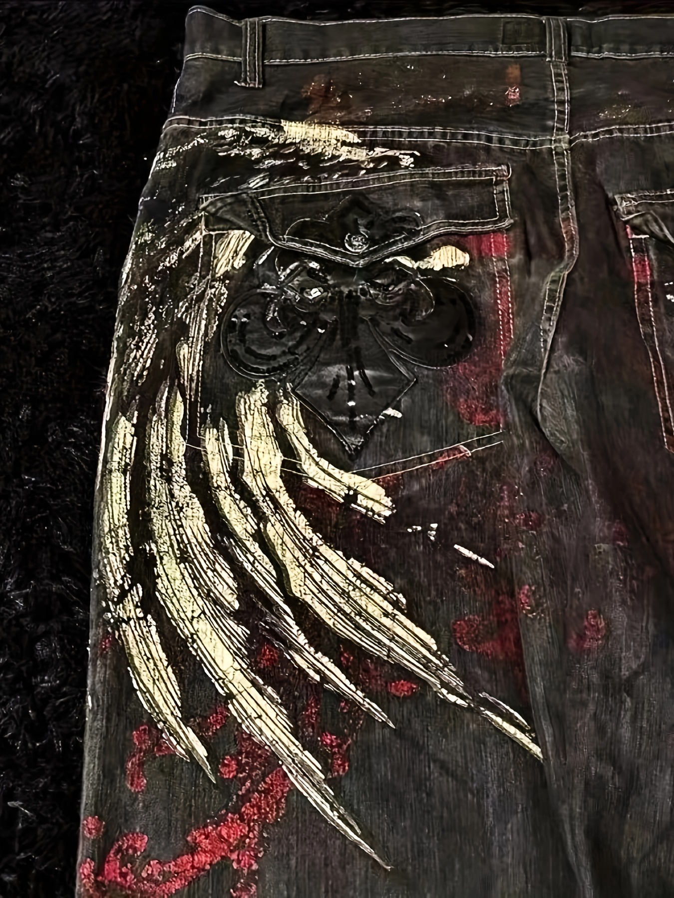 TENDER PERSON ANGEL DENIM PANTS BLACK * Cotton * Jeans with