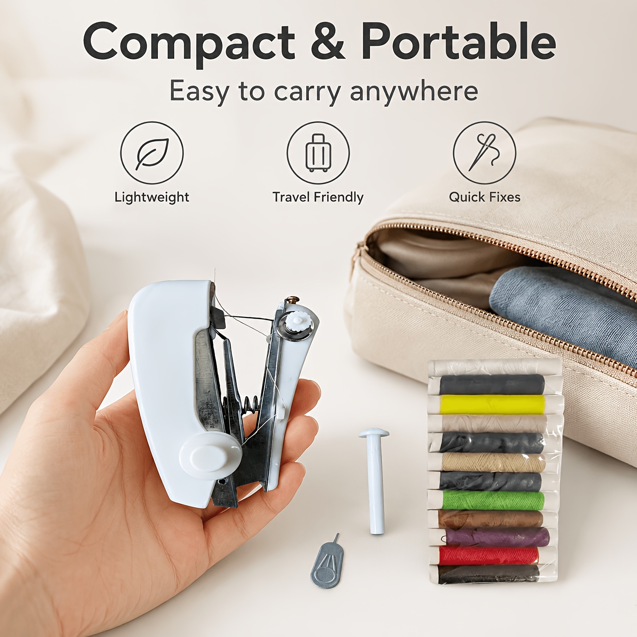 27pcs Portable Handheld Mini Sewing Machine Set