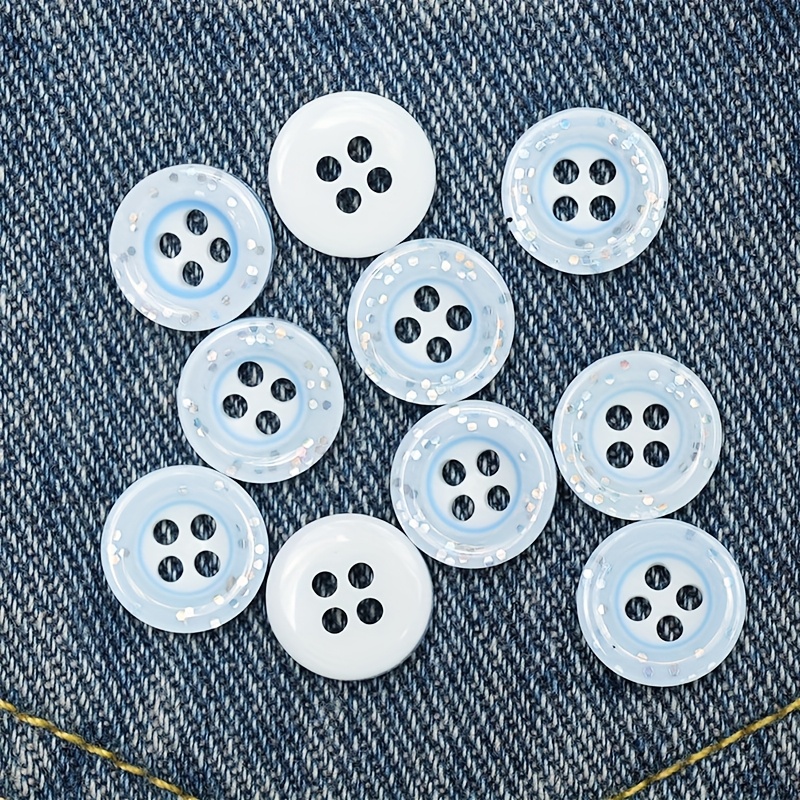 10pcs 1 2cm round resin buttons diy accessory fabric four