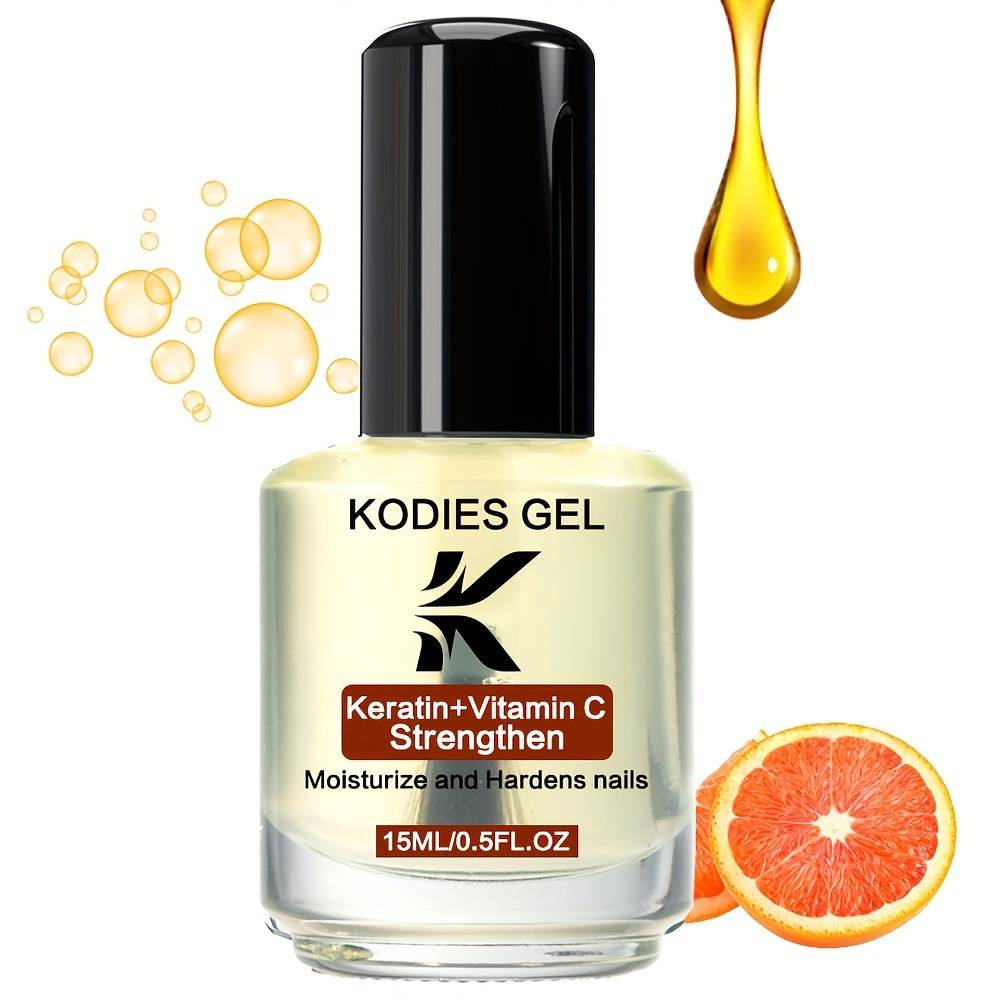 

15ml Keratin Vitamin C Nail Strengthener Moisturize And Harden Nails Keep Nails In Good Condition Protect Cuticle