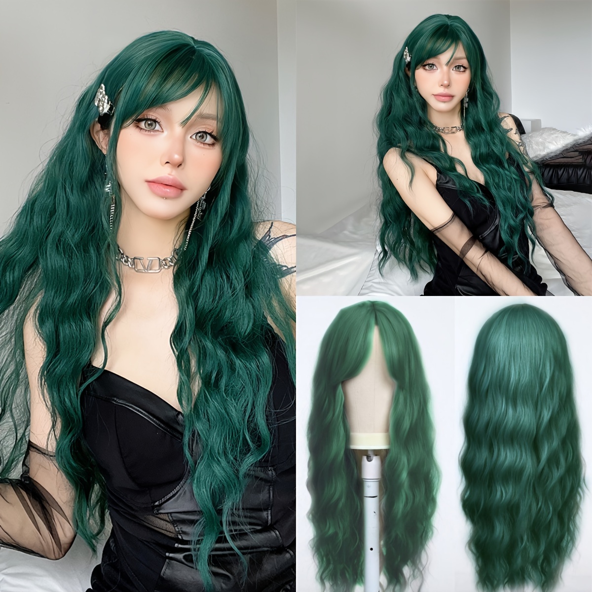 

Long Curly Wig For Women - 150% Density, Synthetic , - , For & Halloween Parties