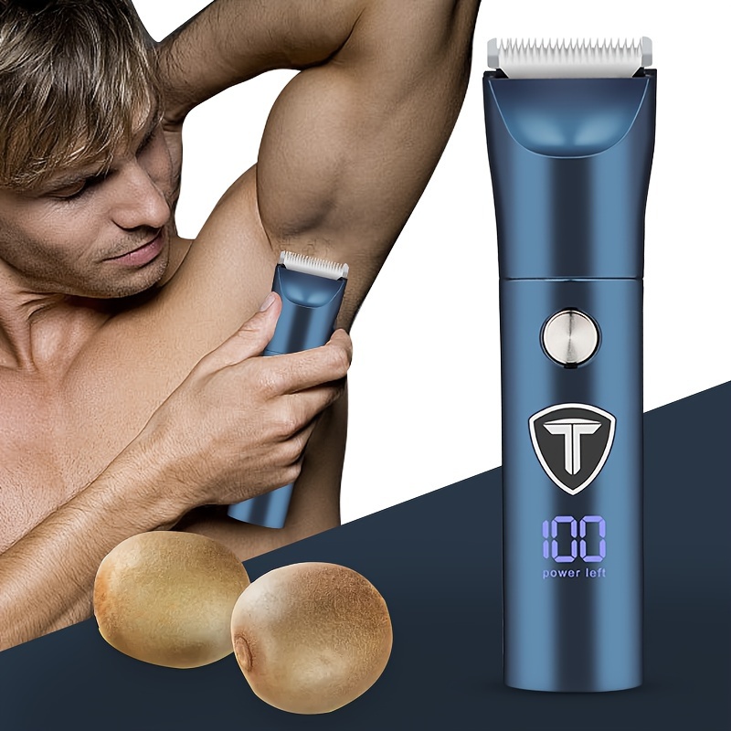 

Professional Groin & Body Trimmer For Men, Electric Shaver Replaceable Ceramic Blade Groomer Public Grooming Clipper Male Razor Bikini Trimmer For Women