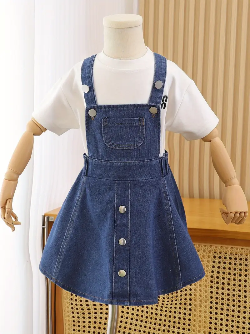 girls denim dresses sleeveless 2025 summer kids outfit 3 8 - Temu girls denim dresses sleeveless 2025 summer kids outfit 3 8 - Temu