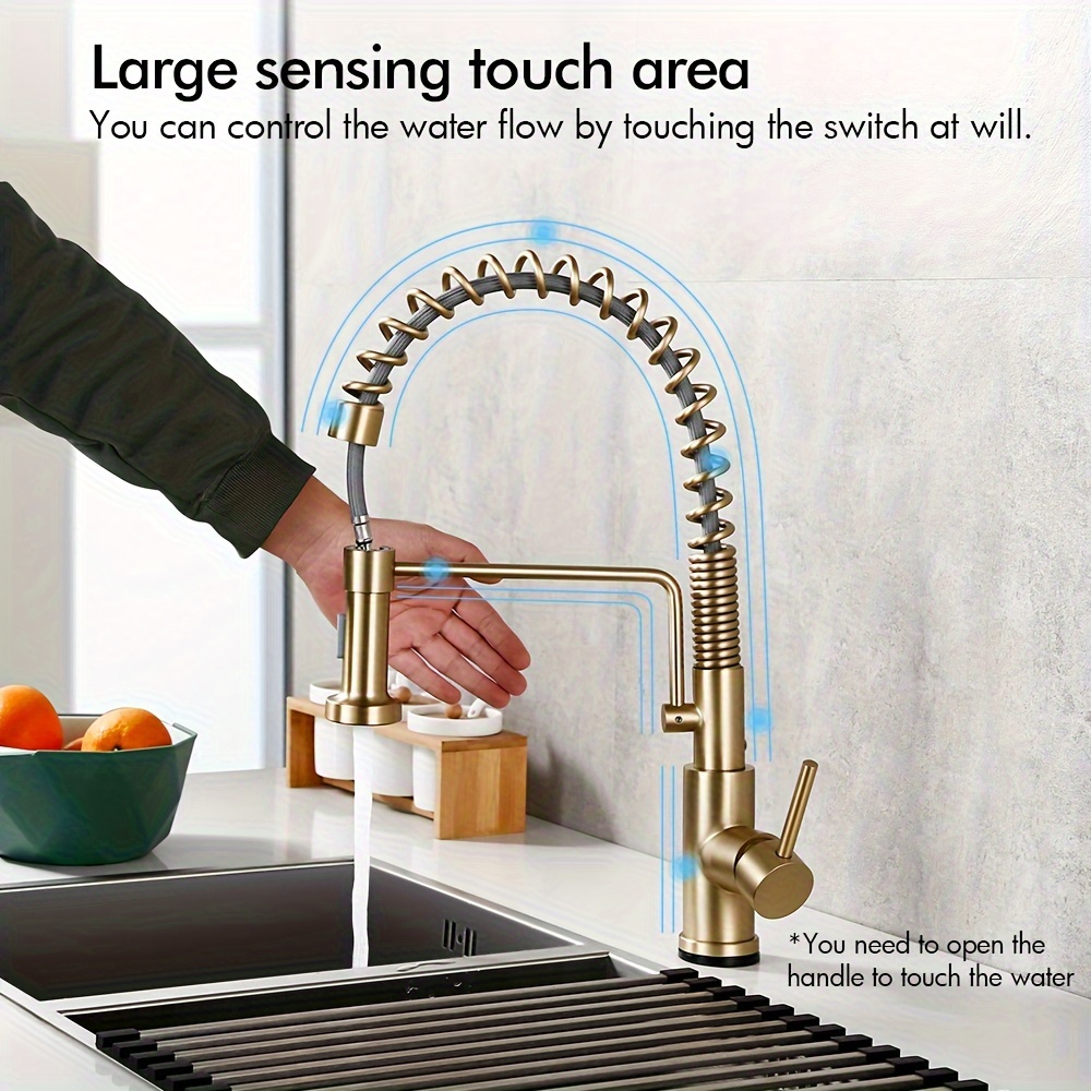 

Touch Faucet , Touch Activated Faucet, 304 Steel, Gold