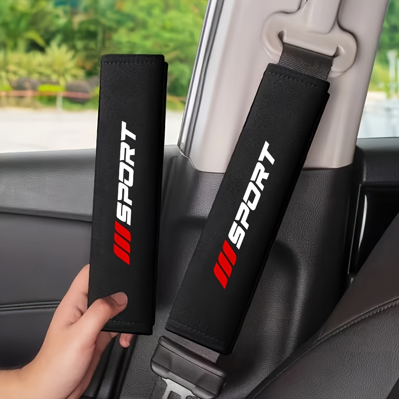 TEMU Protector de para Cinturón de Seguridad de Coche - Protector de Antideslizante con Estampado Deportivo de Coches de Carreras, Adecuado para la