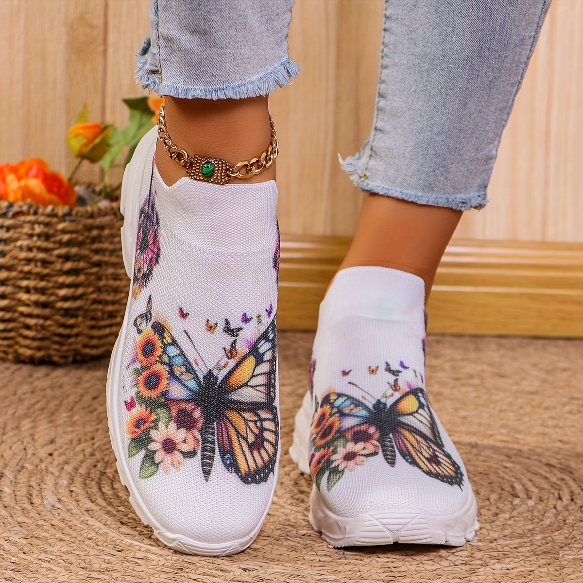 

Women's Lightweight Slip-on Sneakers - Breathable Fabric, Eva Sole, Fashionable Low-top Design For All Seasons