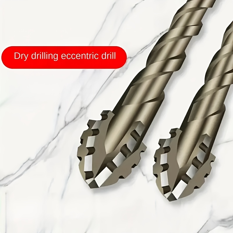 

5pcs Set, 4-flute Carbide Drills For Ceramic, Cast Iron And Concrete - Hex Shank Dry Drilling Tools.