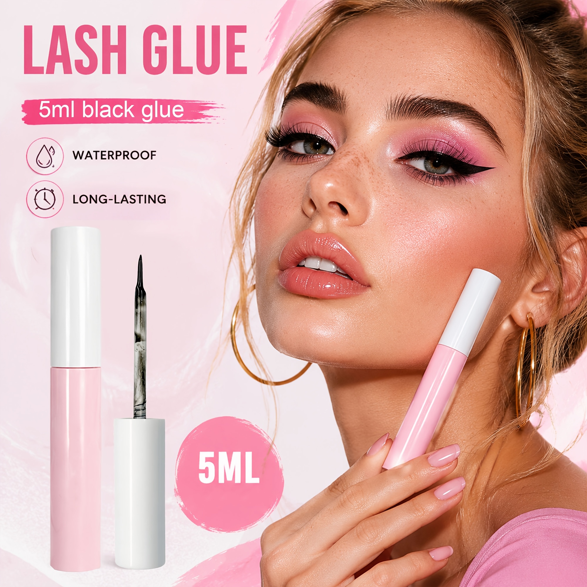 TEMU Quick-drying Eyelash Glues Are Strong, Waterproof, And Provide Long-lasting Without Irritation. Are Latex-free And Suitable For Eyelash