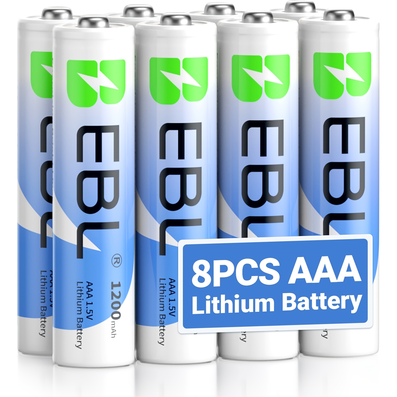 TEMU Ebl 8 Packs 1200mah 1.5v Lithium Aaa Batteries – Voltage Non-rechargeable Batteries For Flashlight, Temperature Monitor, Smart Door, Devices