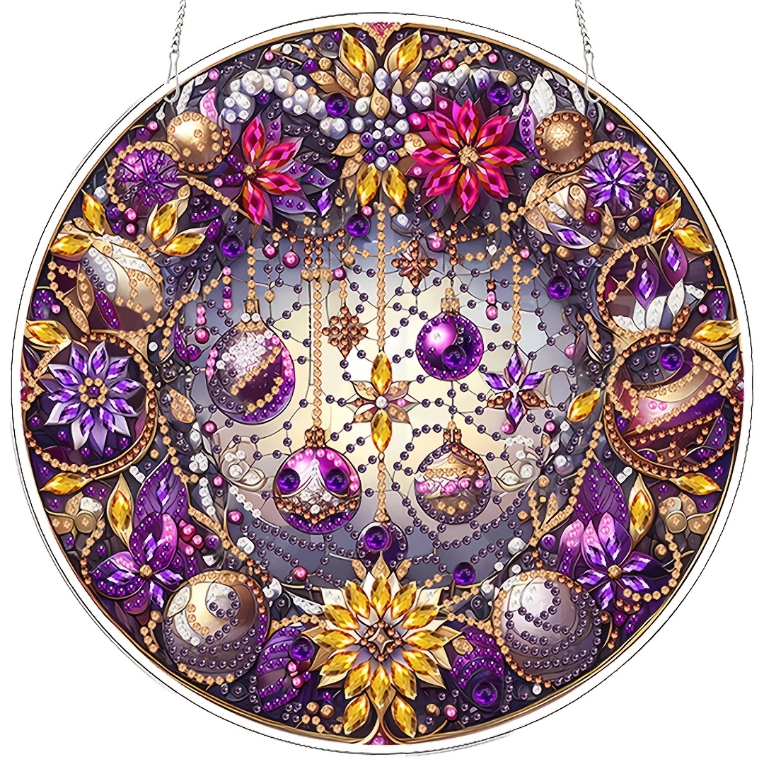 Irregular Diamond Art Pendant for Floral Theme