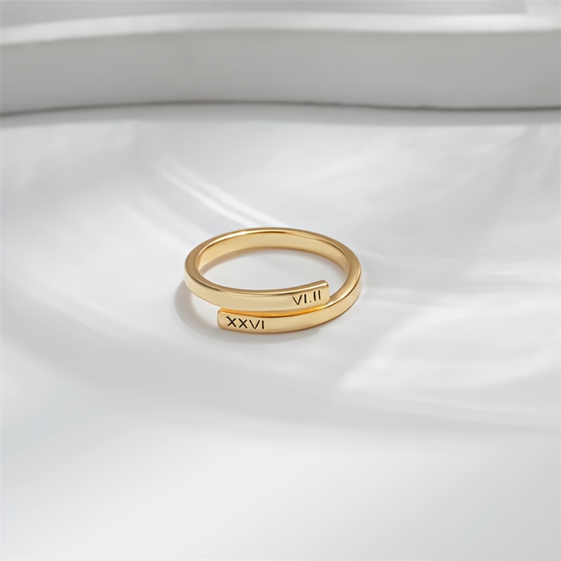 Personalized For Women - Customizable Name/text Engraving Adjustable Ring, Easy And Fine Jewelry Gift For Her, Wife, Girlfriend, Customized Name Ring, Engraving Ring, Mother's Day Gift