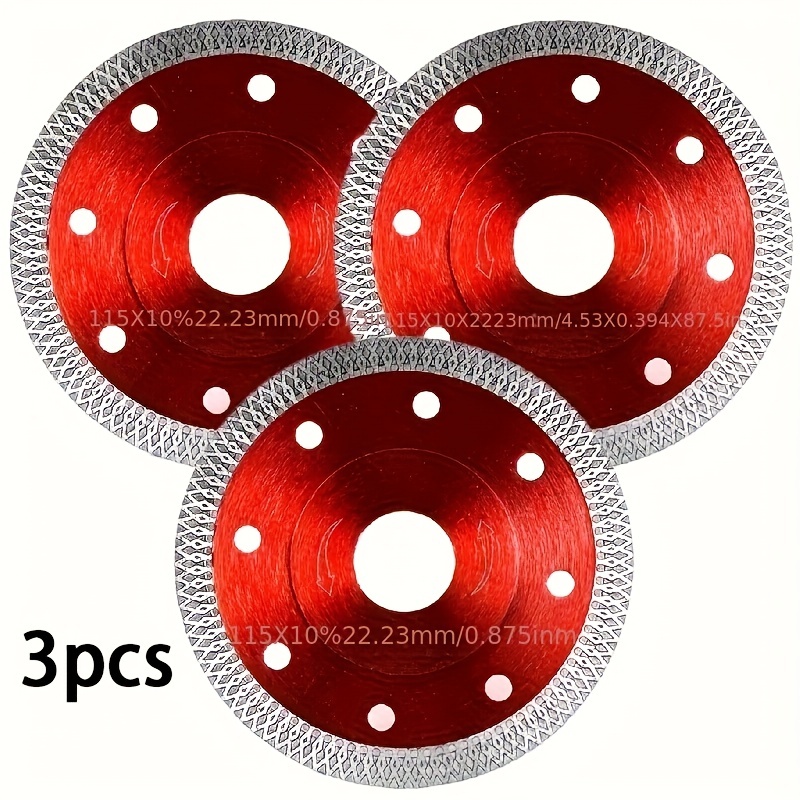 

3- Diamond Saw Blades For , 4.5 Universal , , , Ceramics, Steel , No Required