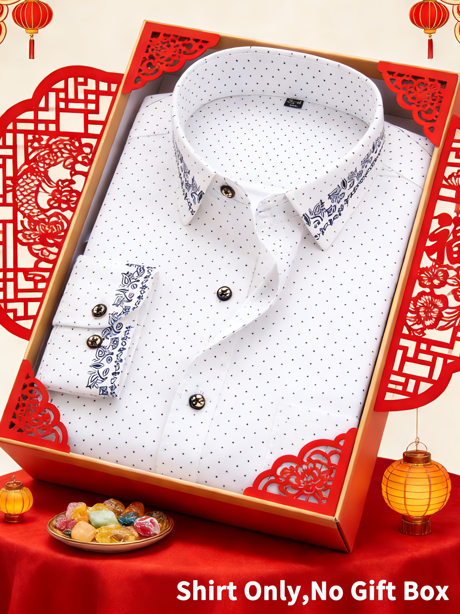 Camisa Casual de Cuadros Clásica para Hombre, Estilo Minimalista con Estampado, Manga Larga para Primavera y Otoño