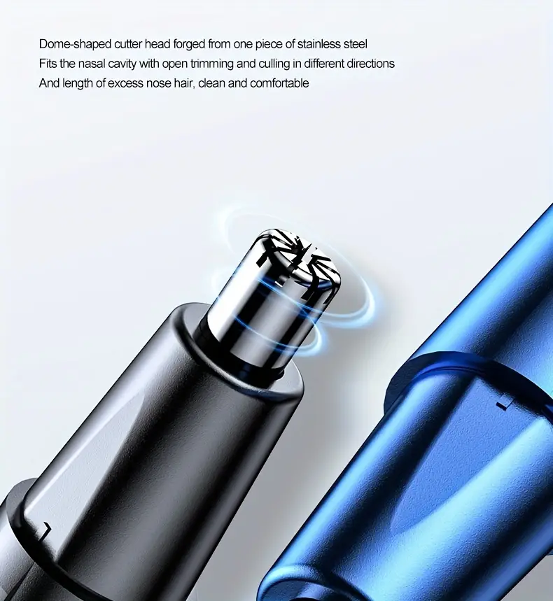 electric nose and ear hair trimmer male and female nose hair remover usb charging stainless steel head silent motor nose hair cleaner Product details 4