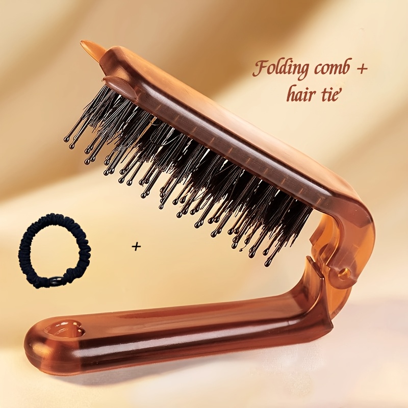 Image of 2pcs, Comb + Hair Tie / Soft And , Does Not Pull Hair, Does Not Scratch The Scalp, And Does Not Damage Hair Scales When Combing! It Can Easily Comb Knotted Hair, Smooth And Shiny
