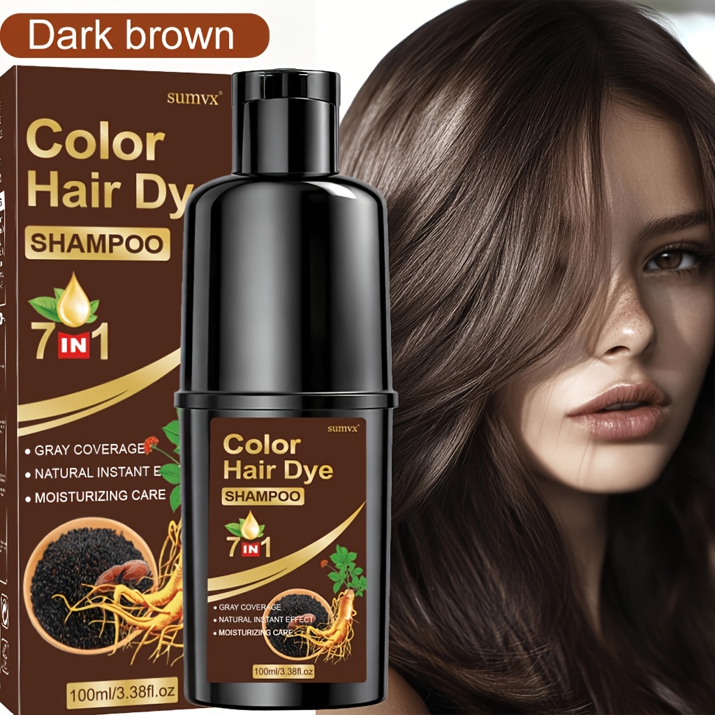 Image of Ginseng -in-1 Shampoo Moisturizes, Hydrates, And Covers Gray Hair Quickly. It Delivers Long-, Leaves Hair Shiny And , And Is Gentle, , And Suitable For All Hair Types.