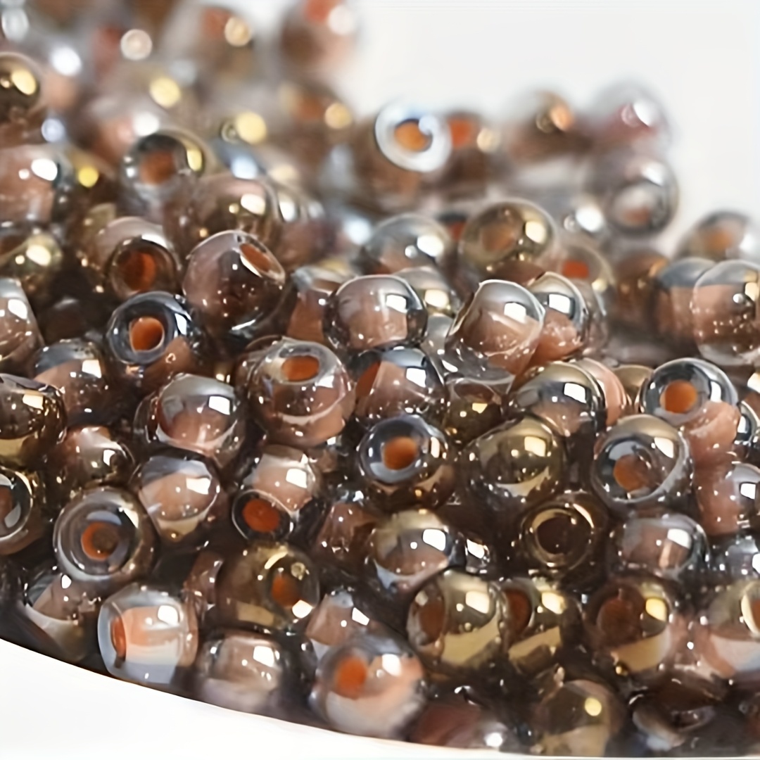 High Quality Uniform Transparent Bead Core Rainbow Glass Beads
