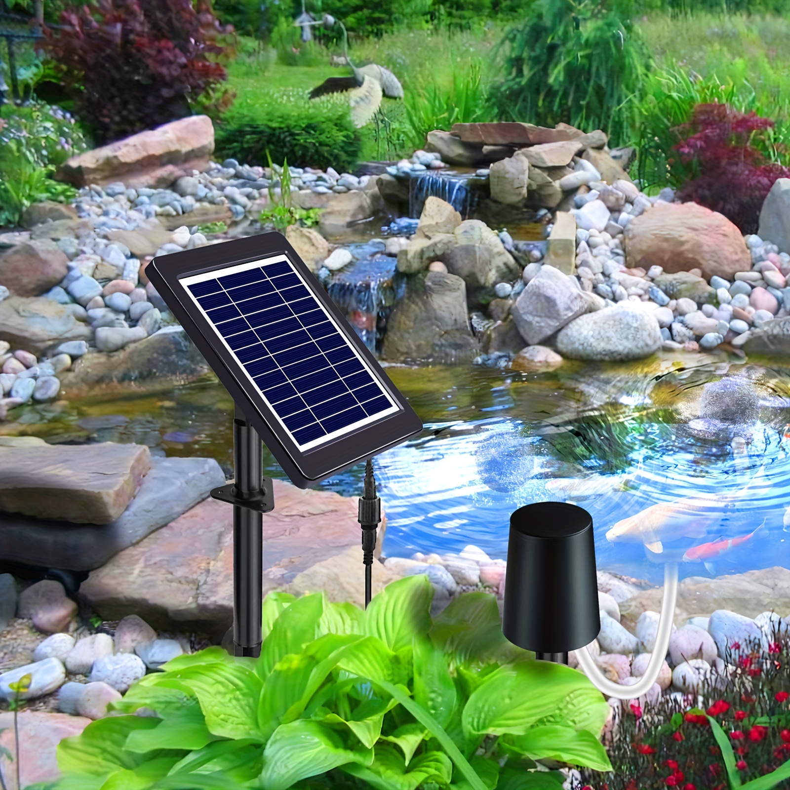 Solar Pond Aerator Air Pump 3 Air Oxygen Pump Temu