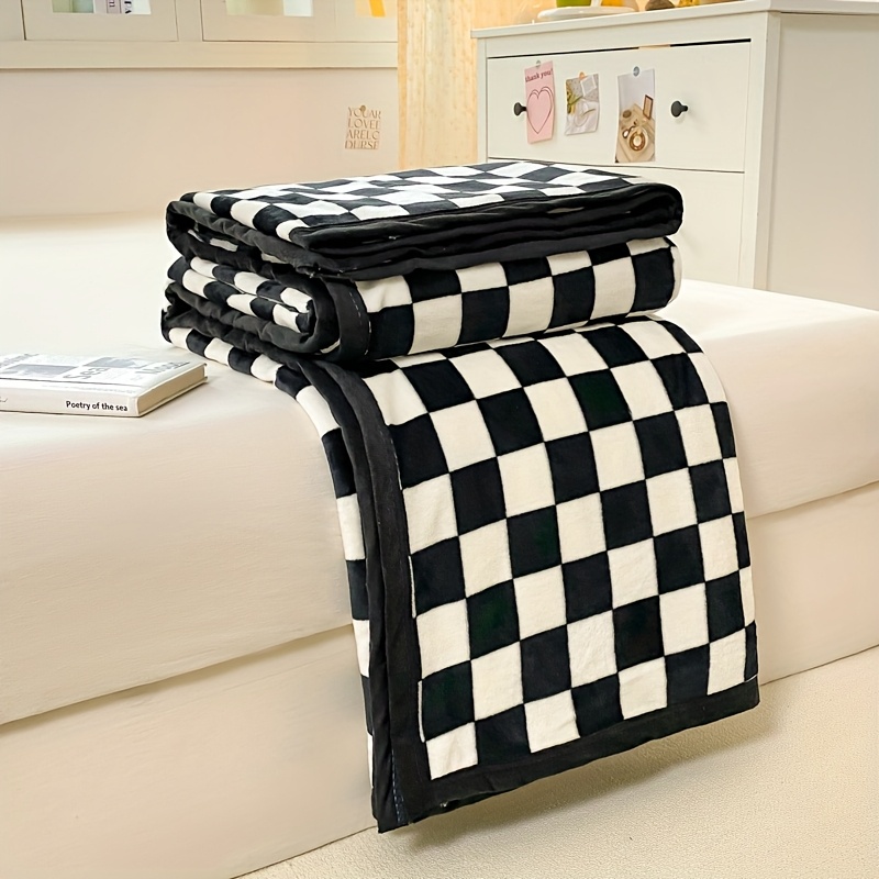 TEMU 1pc Comfortable Throw Blanket - Soft, Warm, And Versatile For Sofa, Bed, Office, And Travel - Machine Washable Flannel, Cozy Blanket