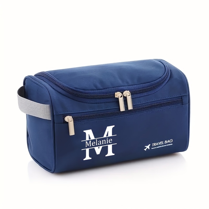 E-shop Personalisierter Name/Logo Reise-Kosmetik- & Toilettenorganizer - Individueller Name/Logo, Reißverschluss-Makeup-Tasche mit mehreren Fächern,
