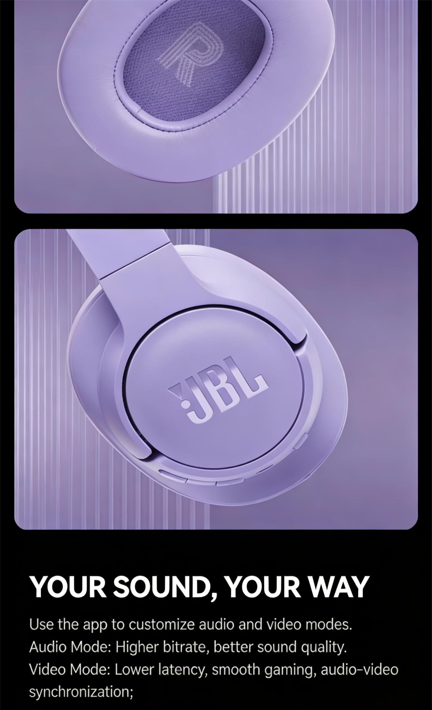 JBL Tune720BT Wireless Headphone, 5-Min Fast Charge, Over-ear Comfortable Wearing, Foldable & Portable