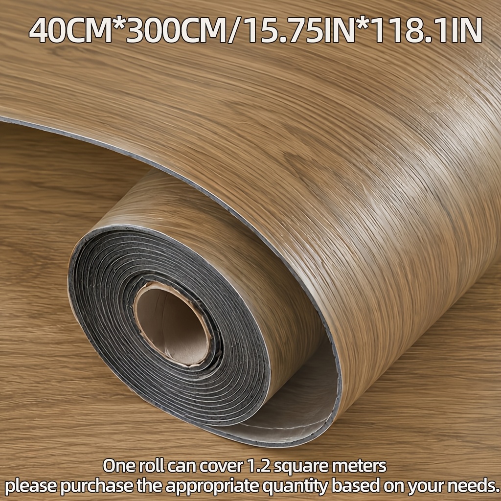 TEMU Zsv Self-adhesive Peel And Stick Flooring Suitable For Kitchen, Bathroom, Living Room - Thick Xpe/pvc Vinyl Tiles With Realistic Wood Grain